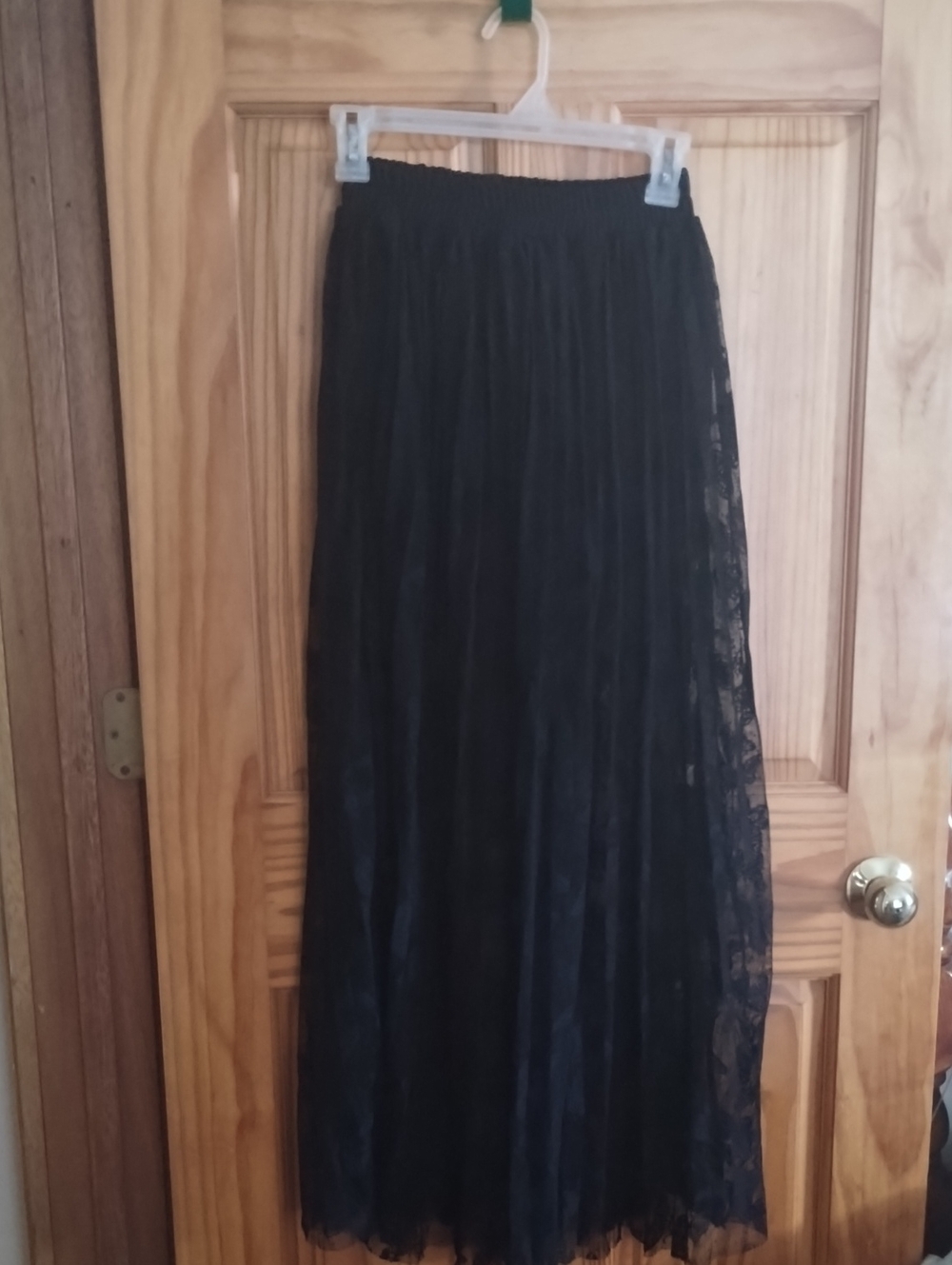 Black Lace Maxi Skirt - Women's Elegant Long Skirt